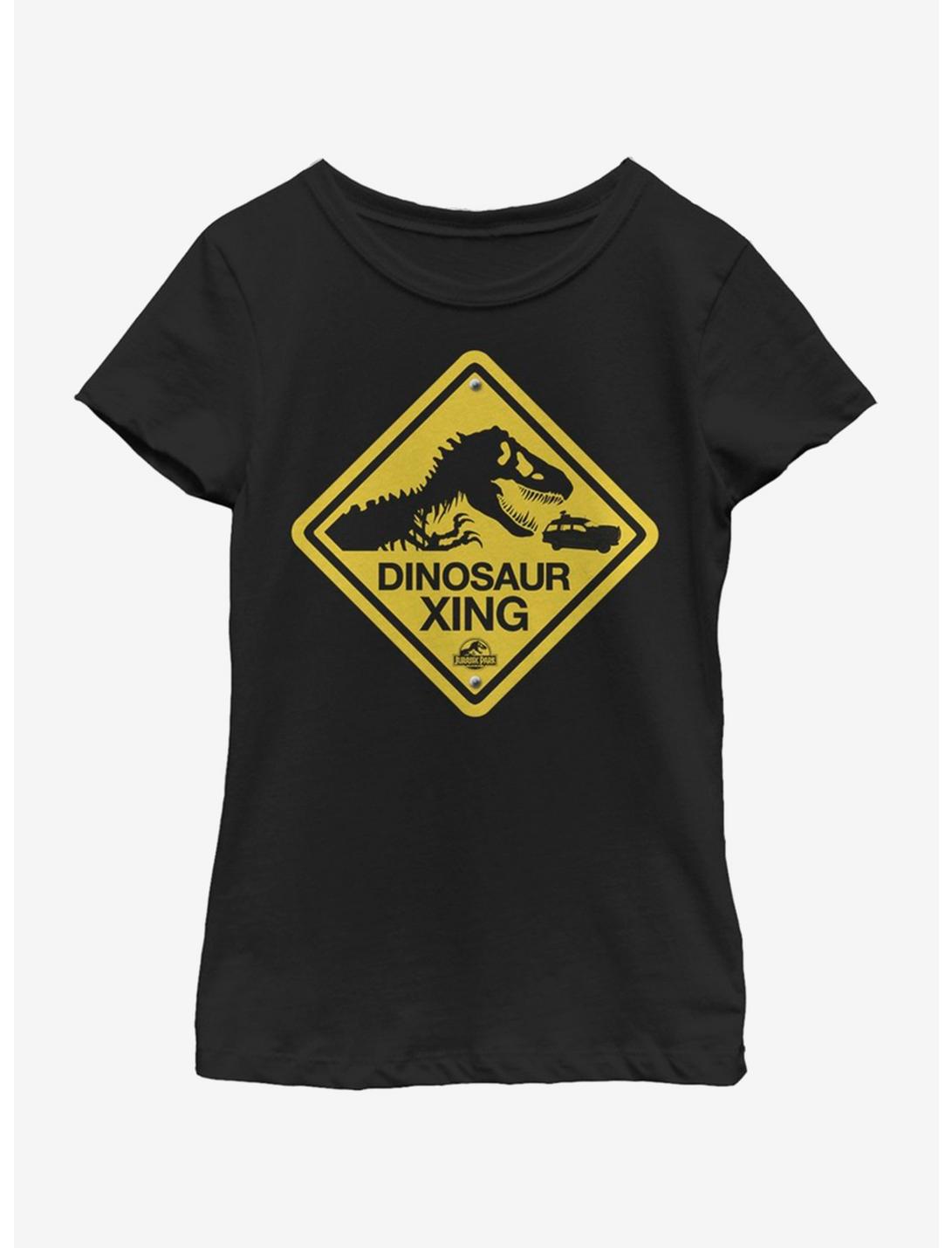 Jurassic Park Dino Xing Youth Girls T-Shirt, BLACK, hi-res