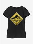 Jurassic Park Dino Xing Youth Girls T-Shirt, BLACK, hi-res