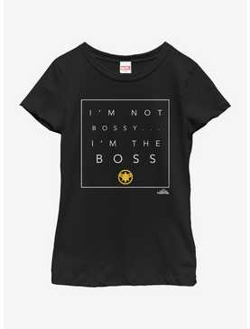 Marvel Captain Marvel Not Bossy Youth Girls T-Shirt, , hi-res