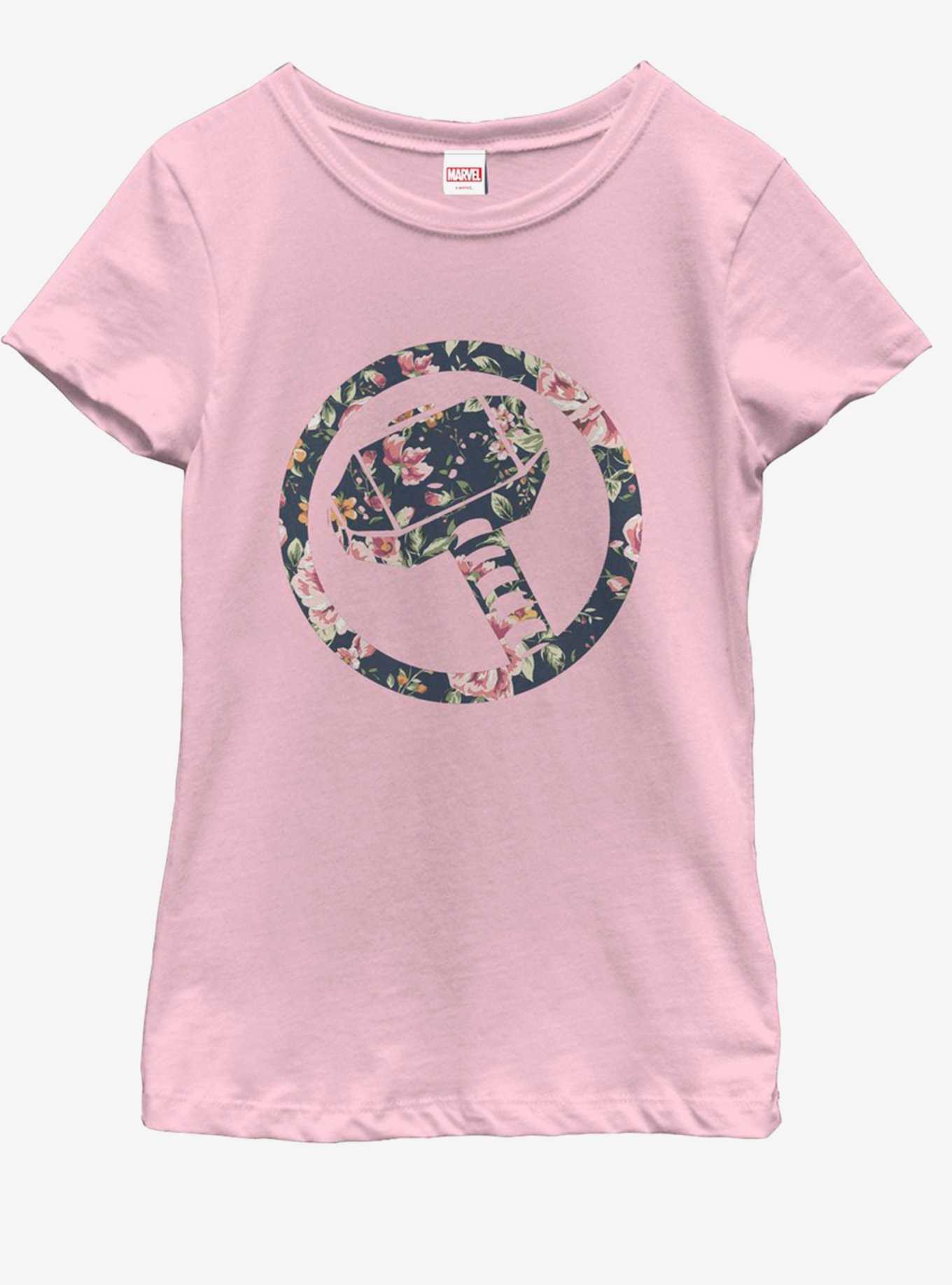 Marvel Thor In Floral Youth Girls T-Shirt, , hi-res