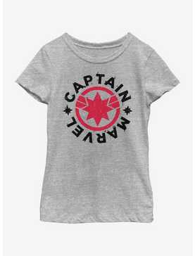Marvel Captain Marvel Icon Logo Youth Girls T-Shirt, , hi-res