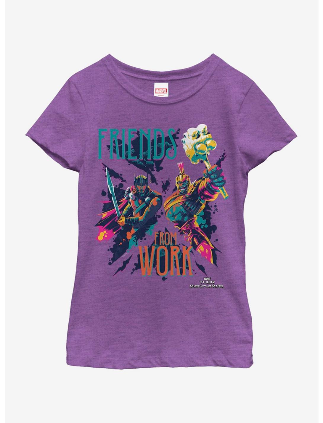Marvel Thor Work Friends Youth Girls T-Shirt, PURPLE BERRY, hi-res