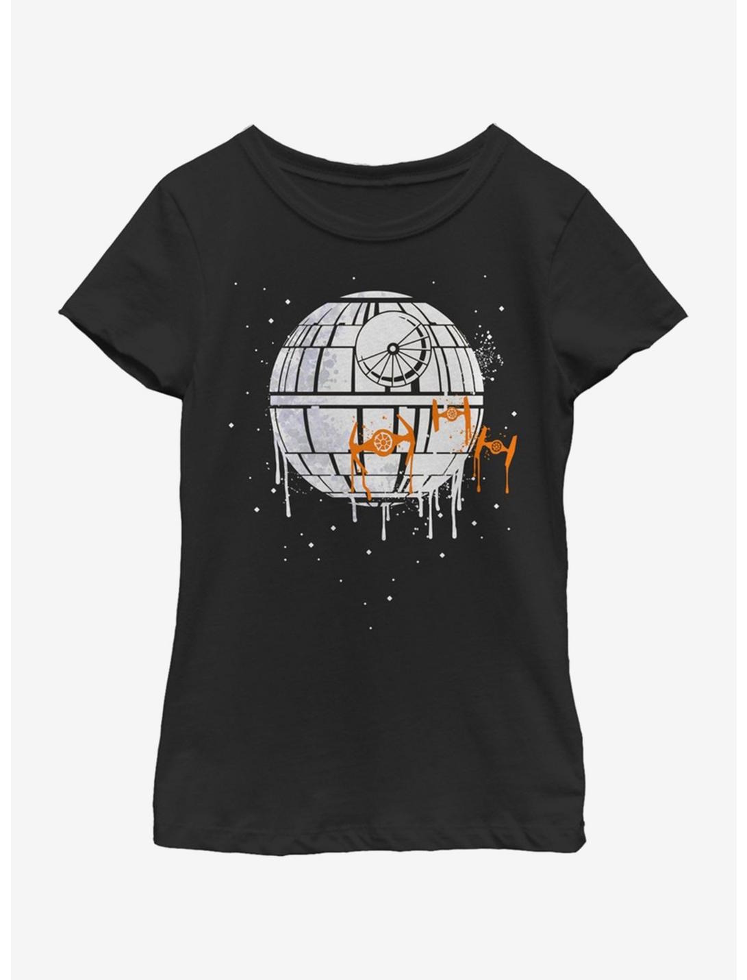 Star Wars No Moon Drip Youth Girls T-Shirt, BLACK, hi-res