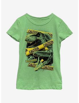 Jurassic Park Dino Caution Youth Girls T-Shirt, , hi-res