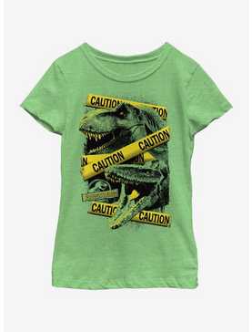 Jurassic Park Dino Caution Youth Girls T-Shirt, , hi-res