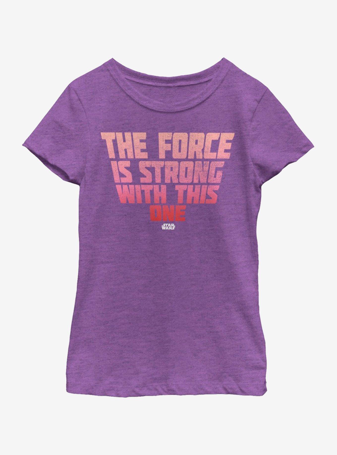 Star Wars The Force Youth Girls T-Shirt, PURPLE BERRY, hi-res view 1