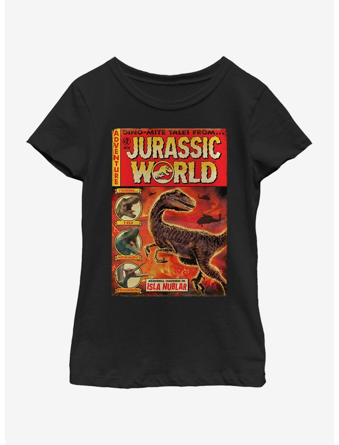 Jurassic Park Dino Mite Tales Youth Girls T-Shirt, BLACK, hi-res