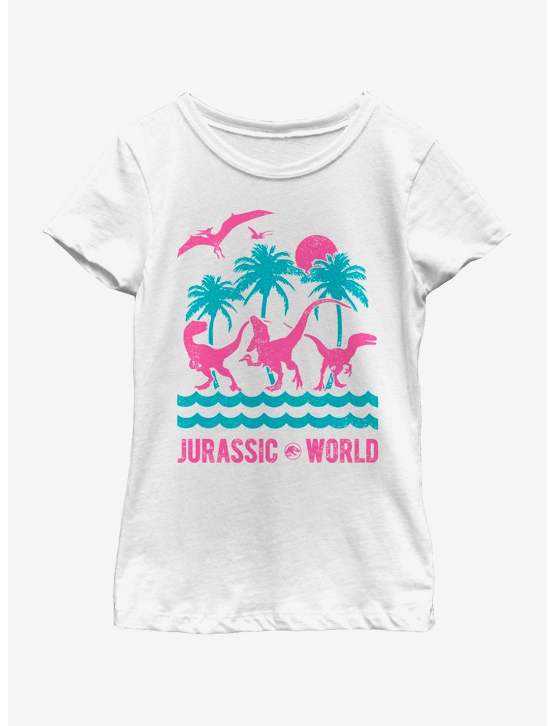 Jurassic World Island Dinos Youth Girls T-Shirt, WHITE, hi-res