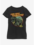 Jurassic Park Send Tourists Youth Girls T-Shirt, BLACK, hi-res