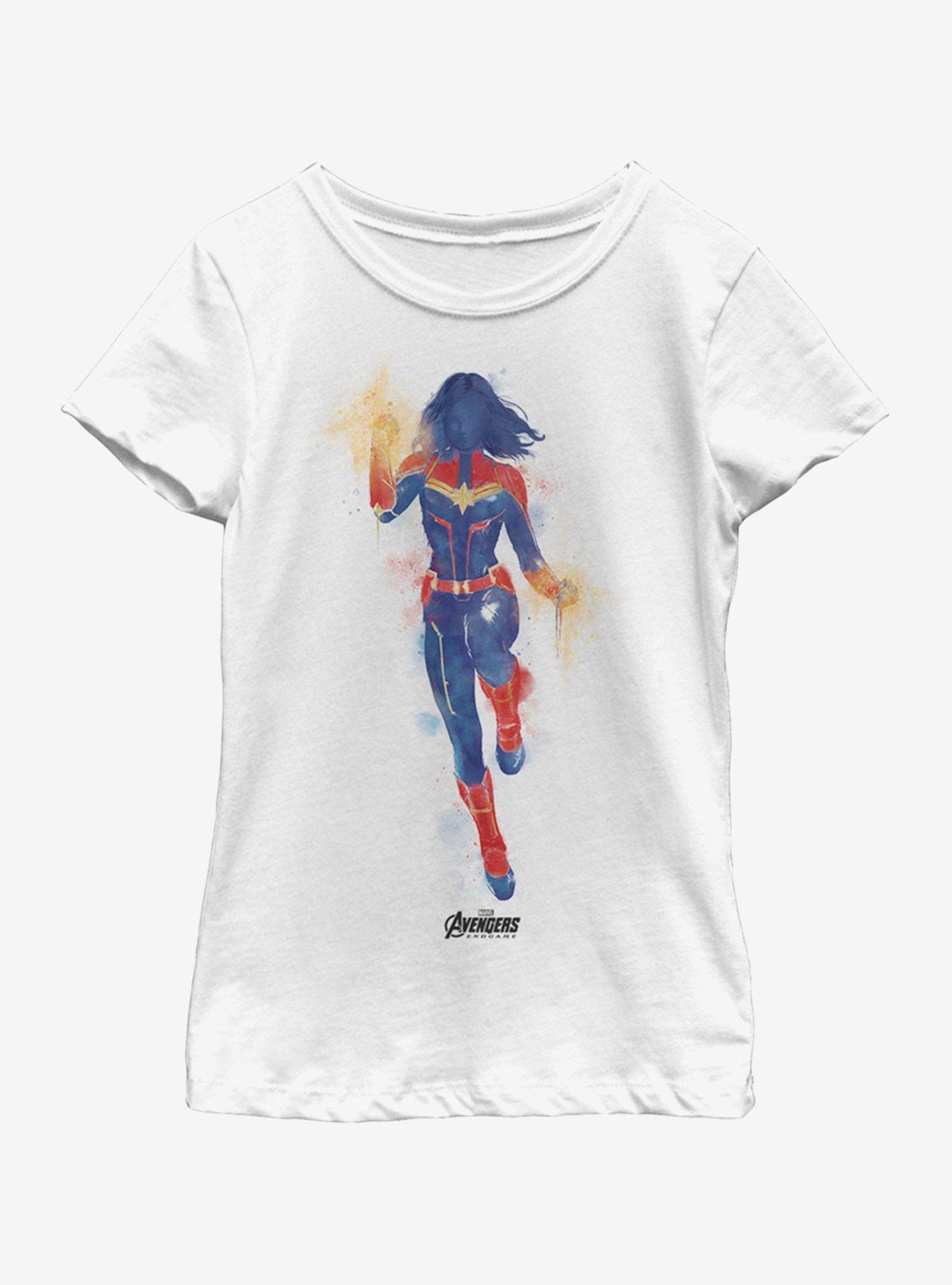 Marvel Avengers: Endgame Marvel Painted Youth Girls T-Shirt, WHITE, hi-res