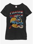 Marvel Captain America Captain Youth Girls T-Shirt, BLACK, hi-res