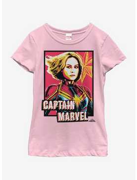 Marvel Captain Marvel Profile Youth Girls T-Shirt, , hi-res