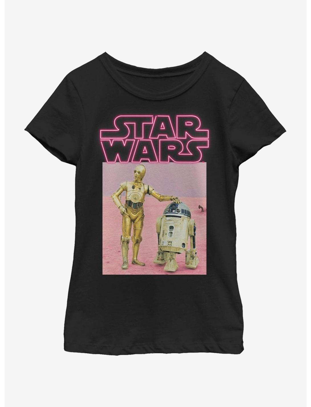 Star Wars Driod Neon Youth Girls T-Shirt, BLACK, hi-res