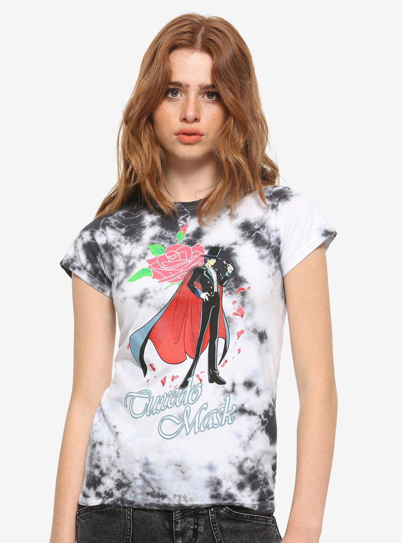 Sailor Moon Tuxedo Mask Girls Acid Wash T-Shirt, MULTI, hi-res