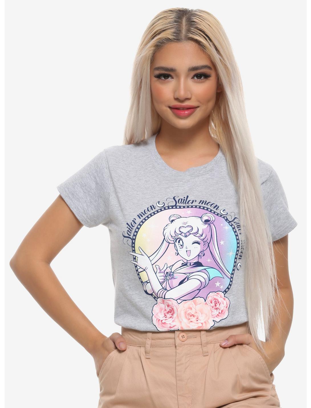 Sailor Moon Pastel Roses Girls T-Shirt, MULTI, hi-res