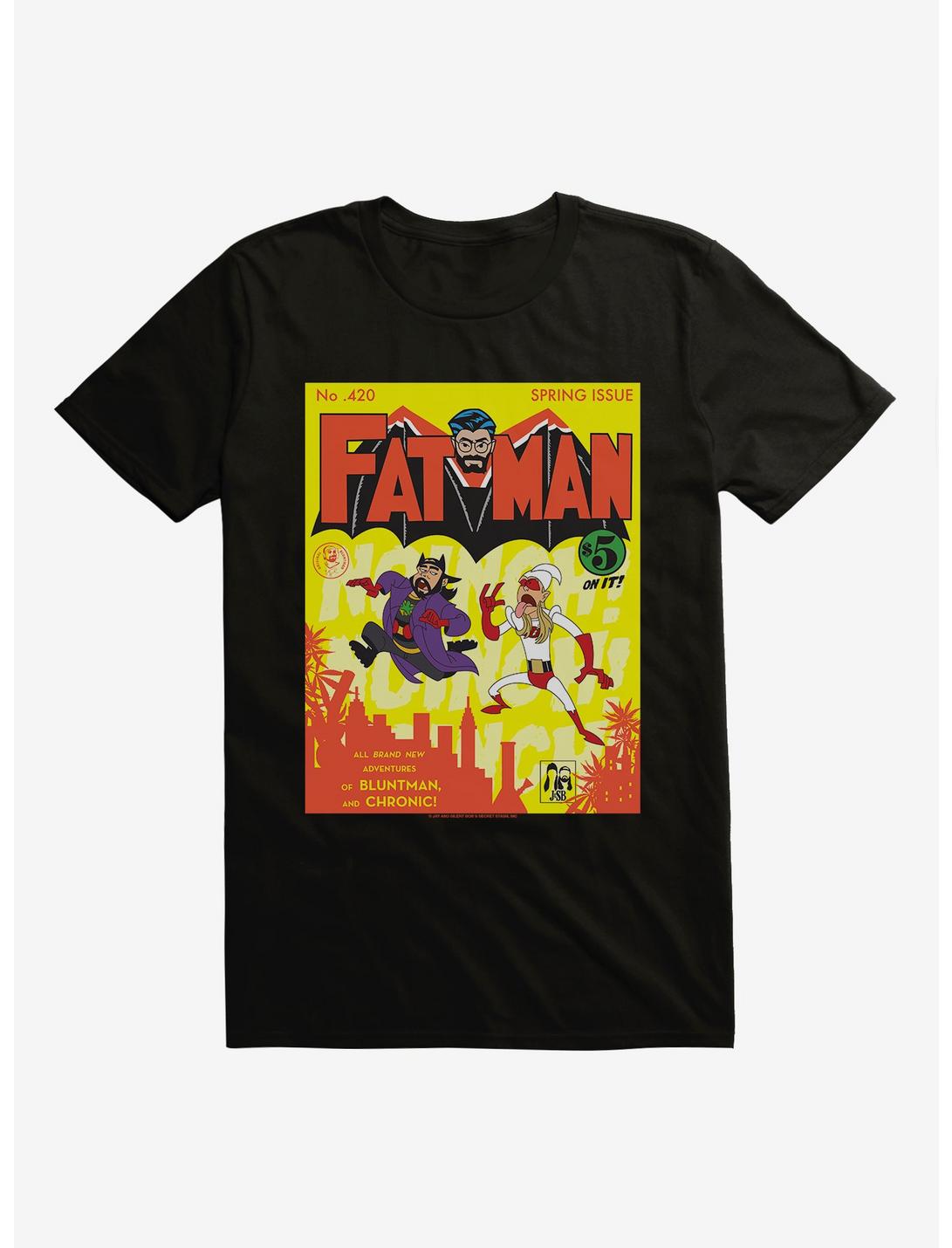 Jay And Silent Bob Fatman Comic T-Shirt, BLACK, hi-res