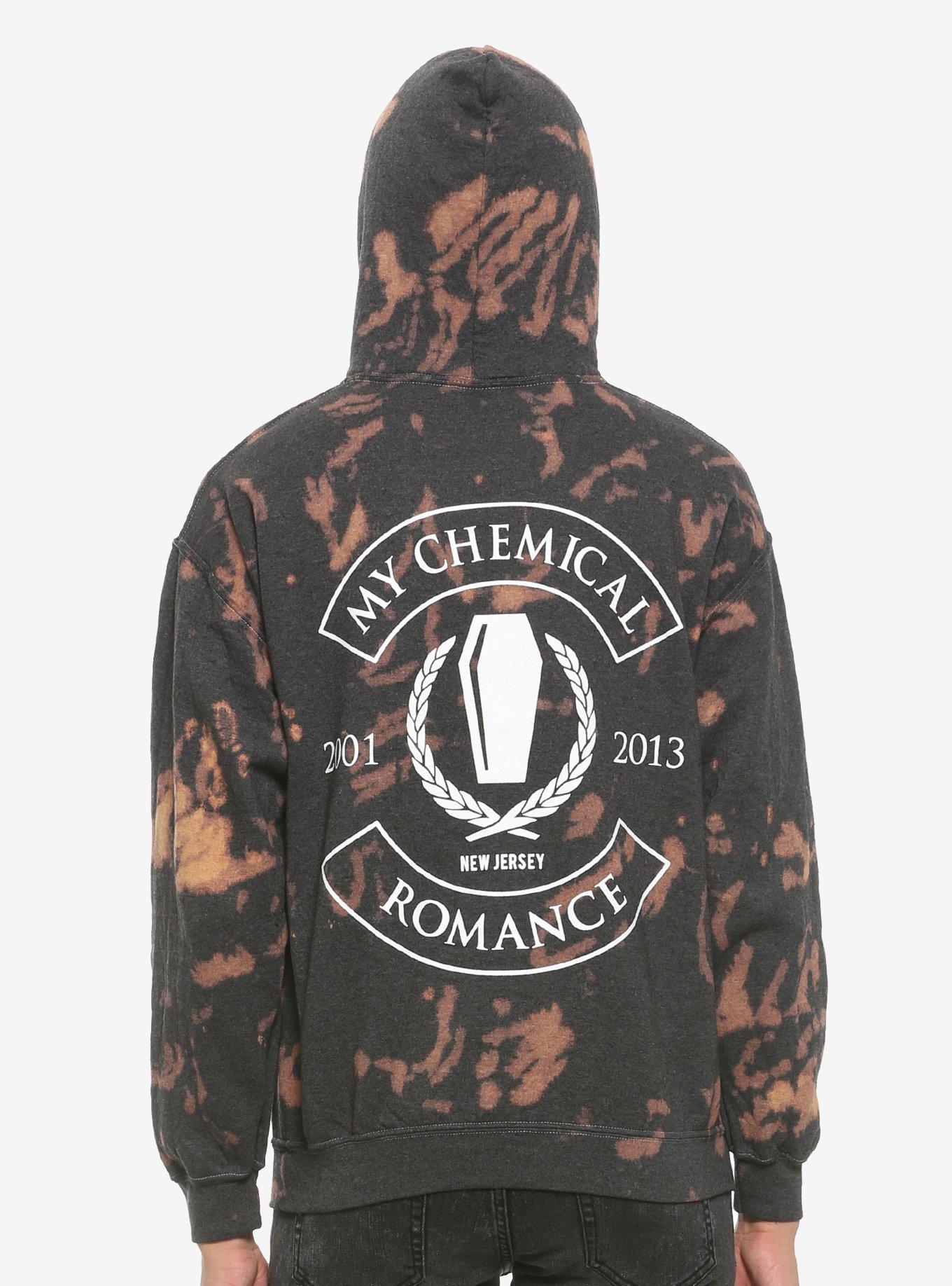 My Chemical Romance Coffin Bleach Washed Hoodie, MULTI, hi-res