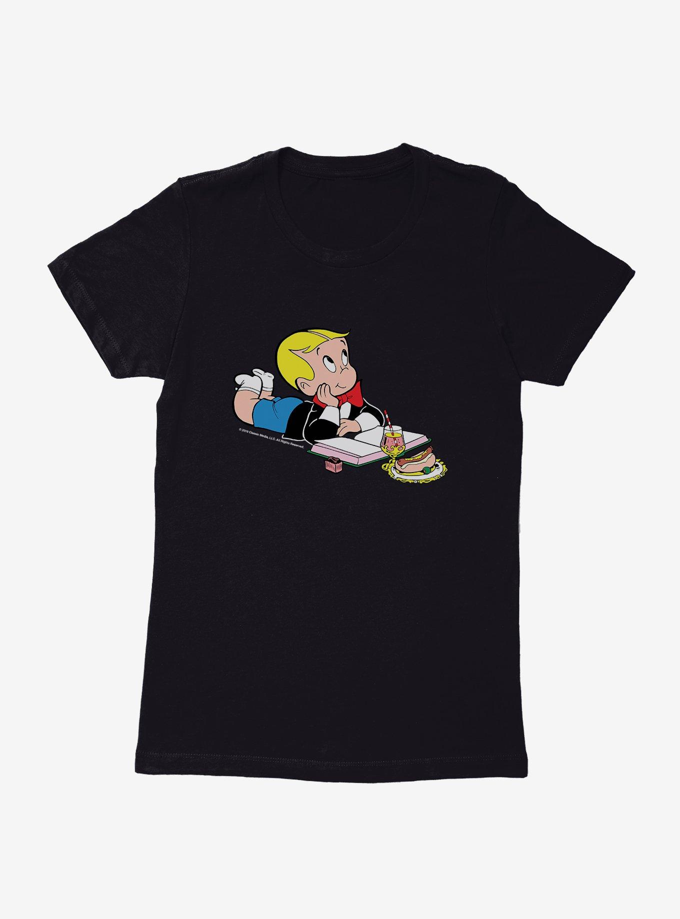 Richie Rich Reading And Snacking Womens T-Shirt, , hi-res