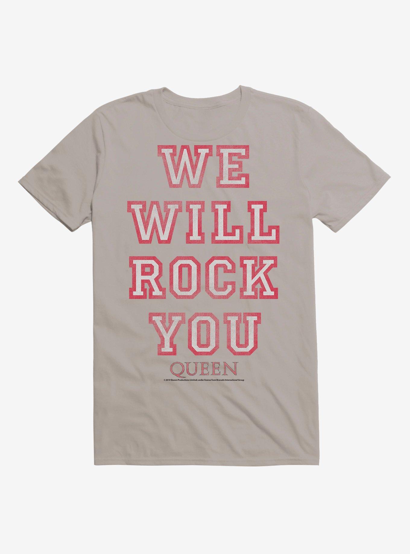 Queen We Will Rock You T-Shirt, LIGHT GREY, hi-res