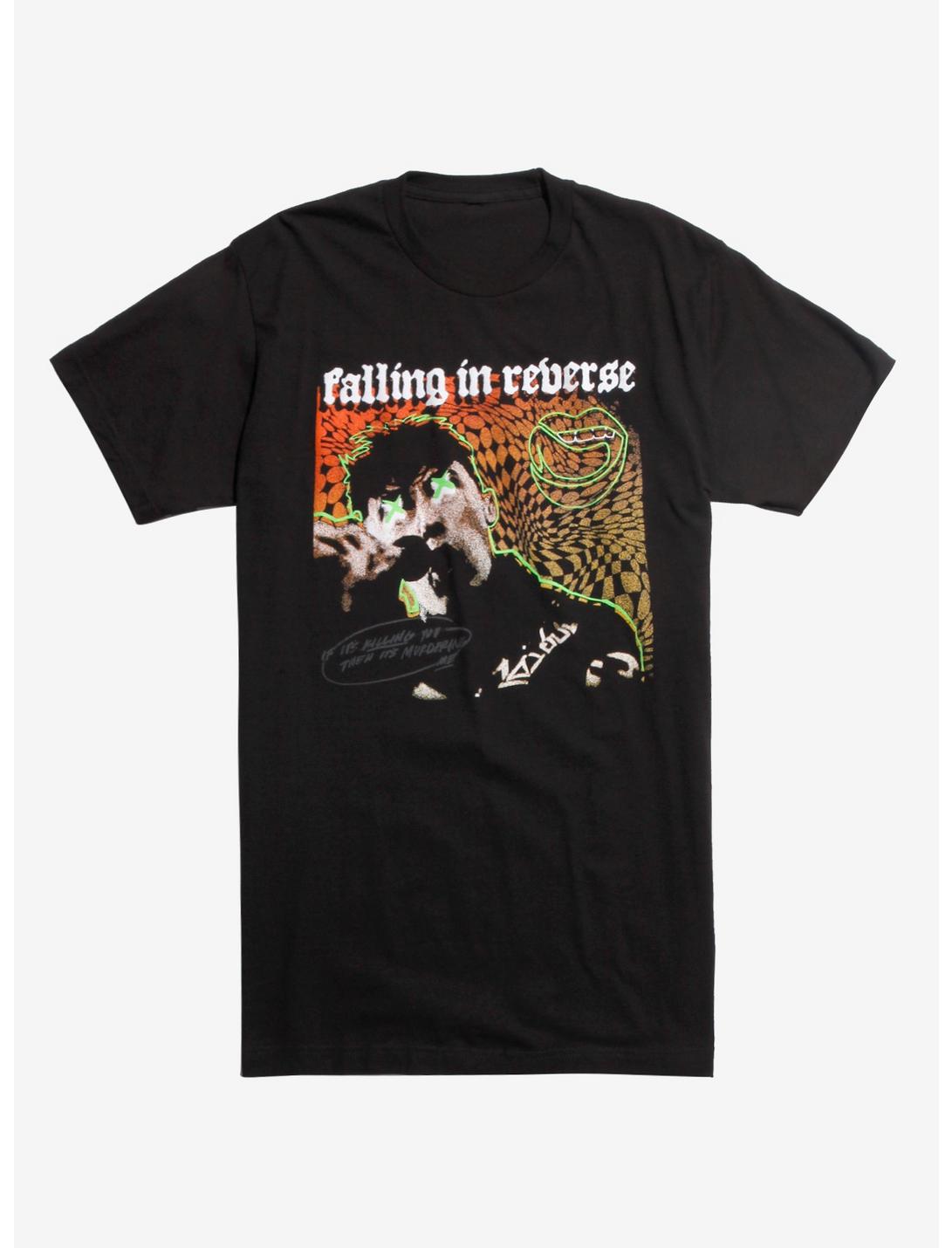 Falling In Reverse Neon Lines T-Shirt, BLACK, hi-res