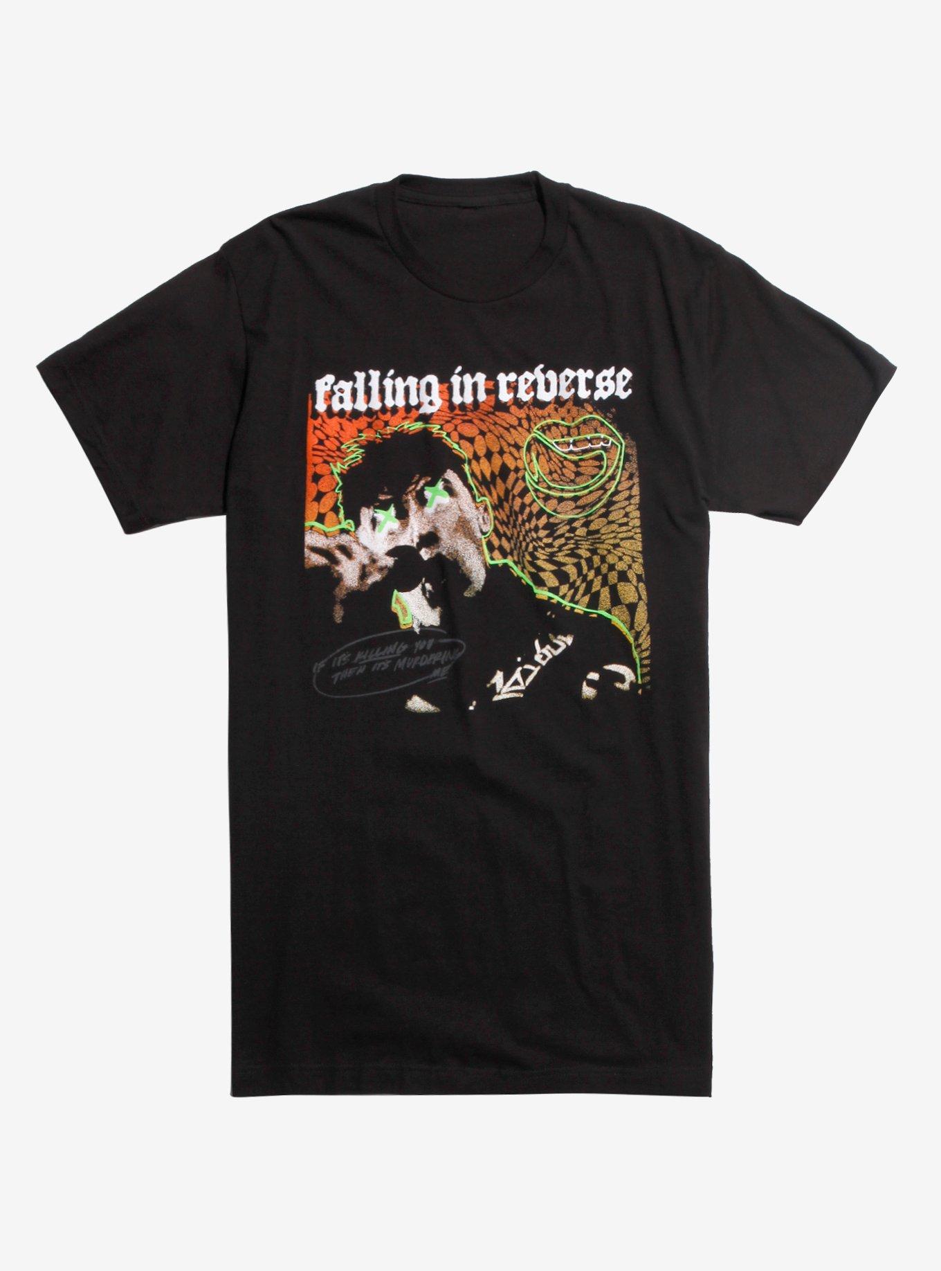 Falling In Reverse Neon Lines T-Shirt, BLACK, hi-res