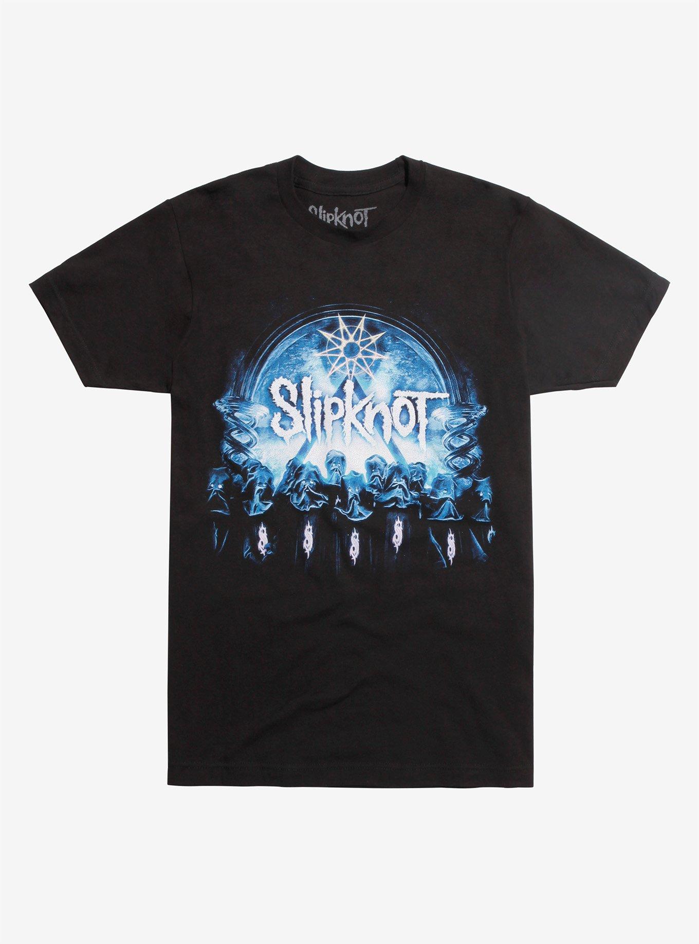 Slipknot Blue 9-Point Star T-Shirt, BLACK, hi-res