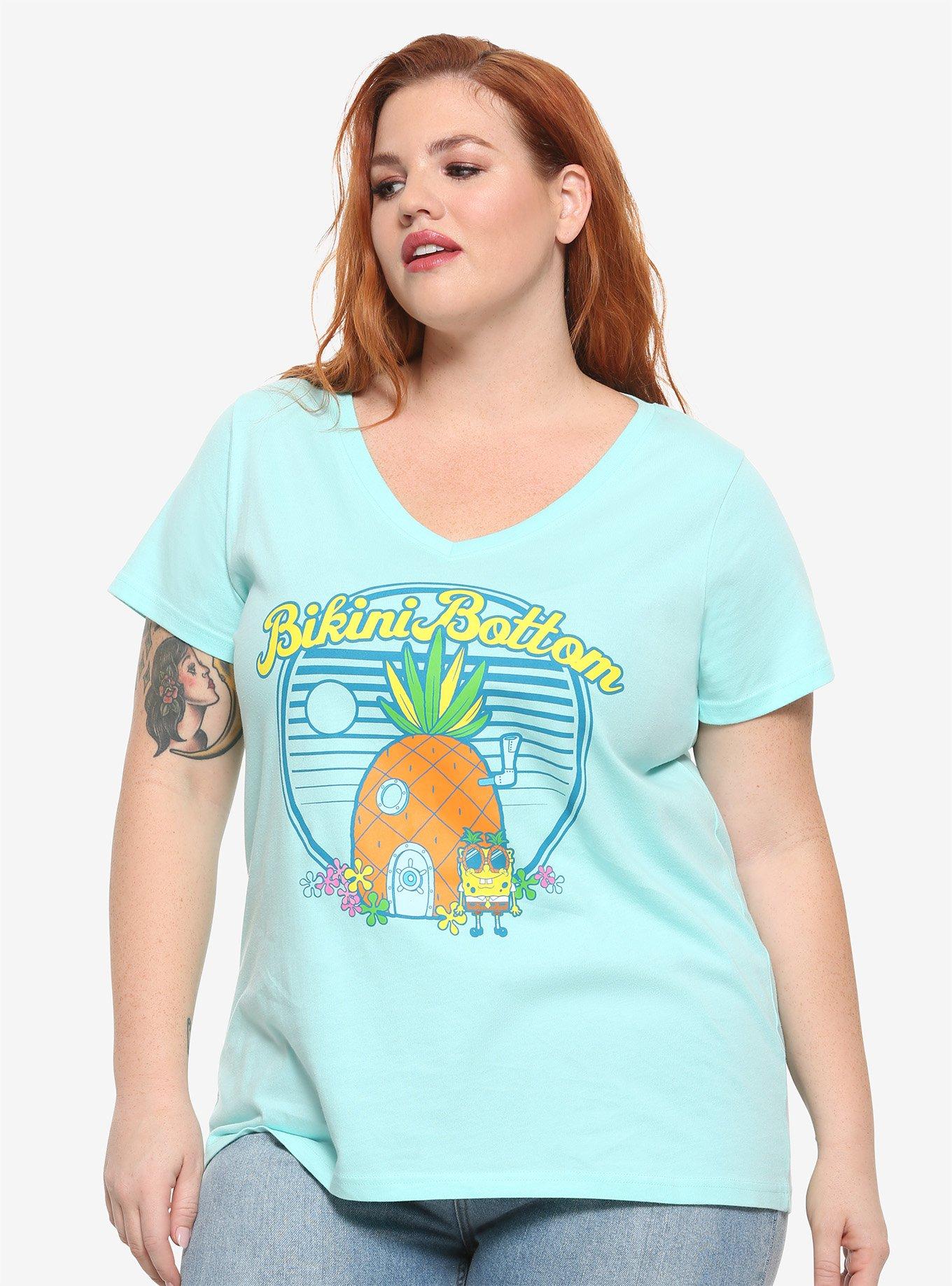 SpongeBob SquarePants Bikini Bottom Girls T-Shirt Plus Size, MULTI, hi-res