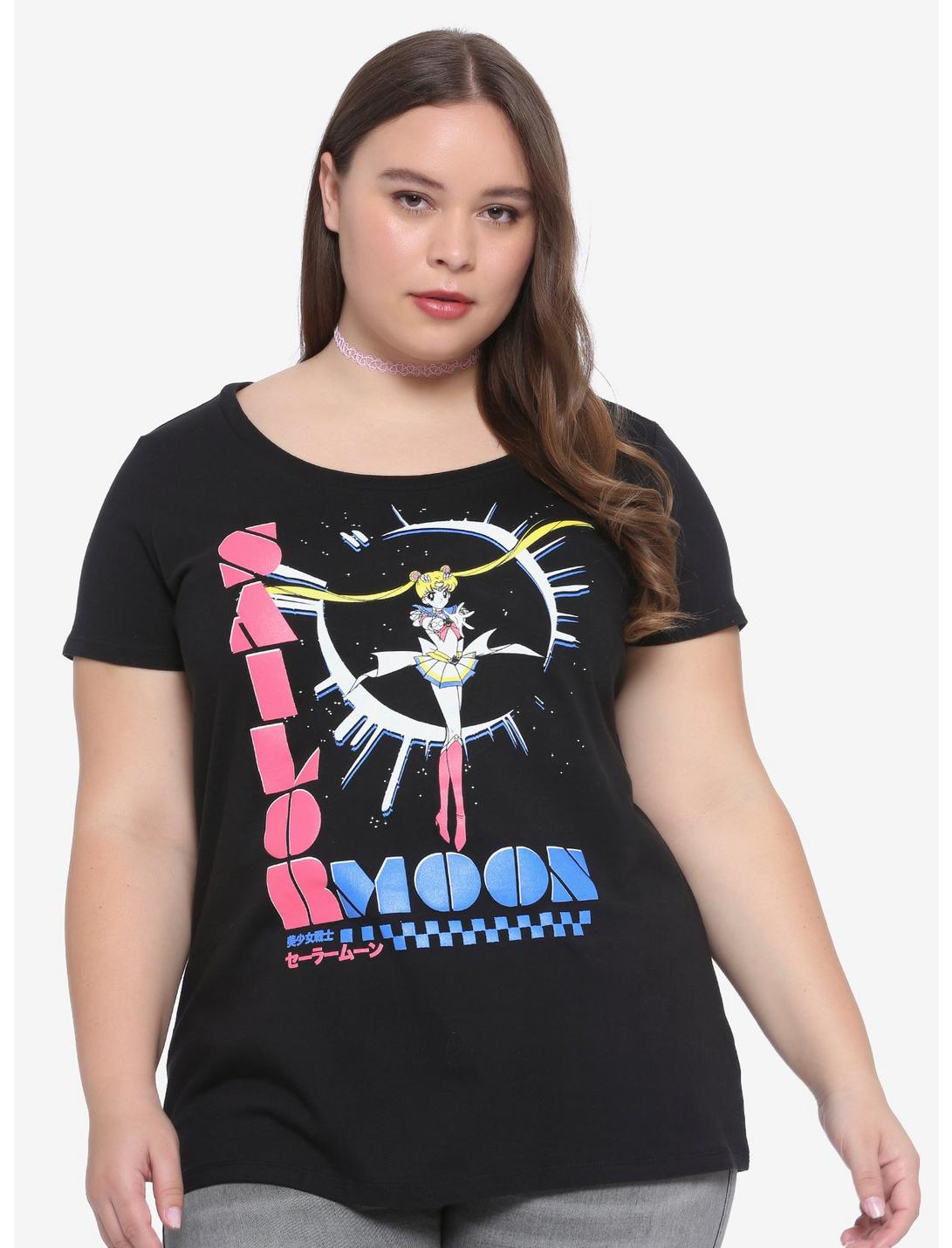 Sailor Moon Retro Logo Girls T-Shirt Plus Size, MULTI, hi-res