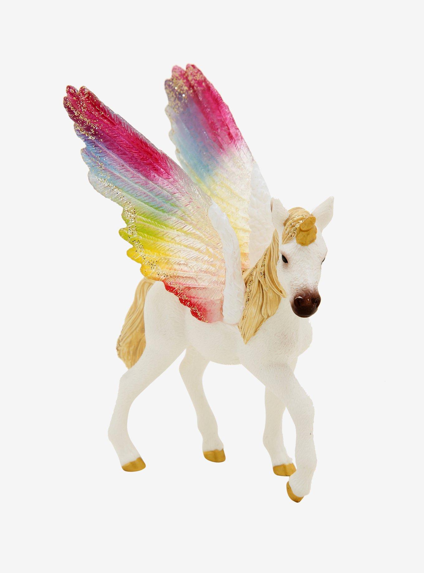 Winged Rainbow Unicorn Foal Figure, , hi-res