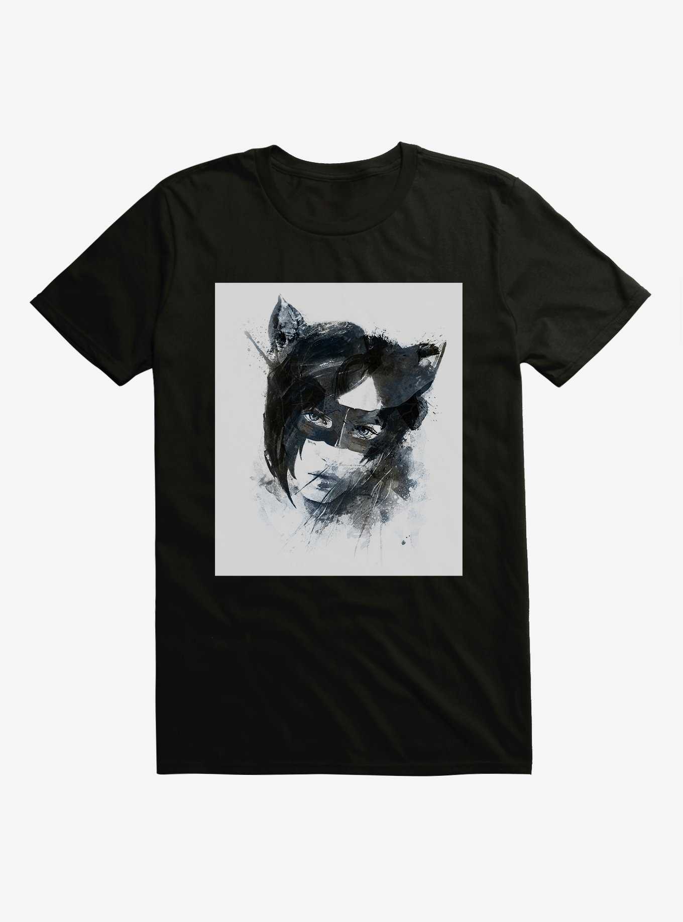 DC Comics Batman Catwoman Watercolor Black T-Shirt, , hi-res