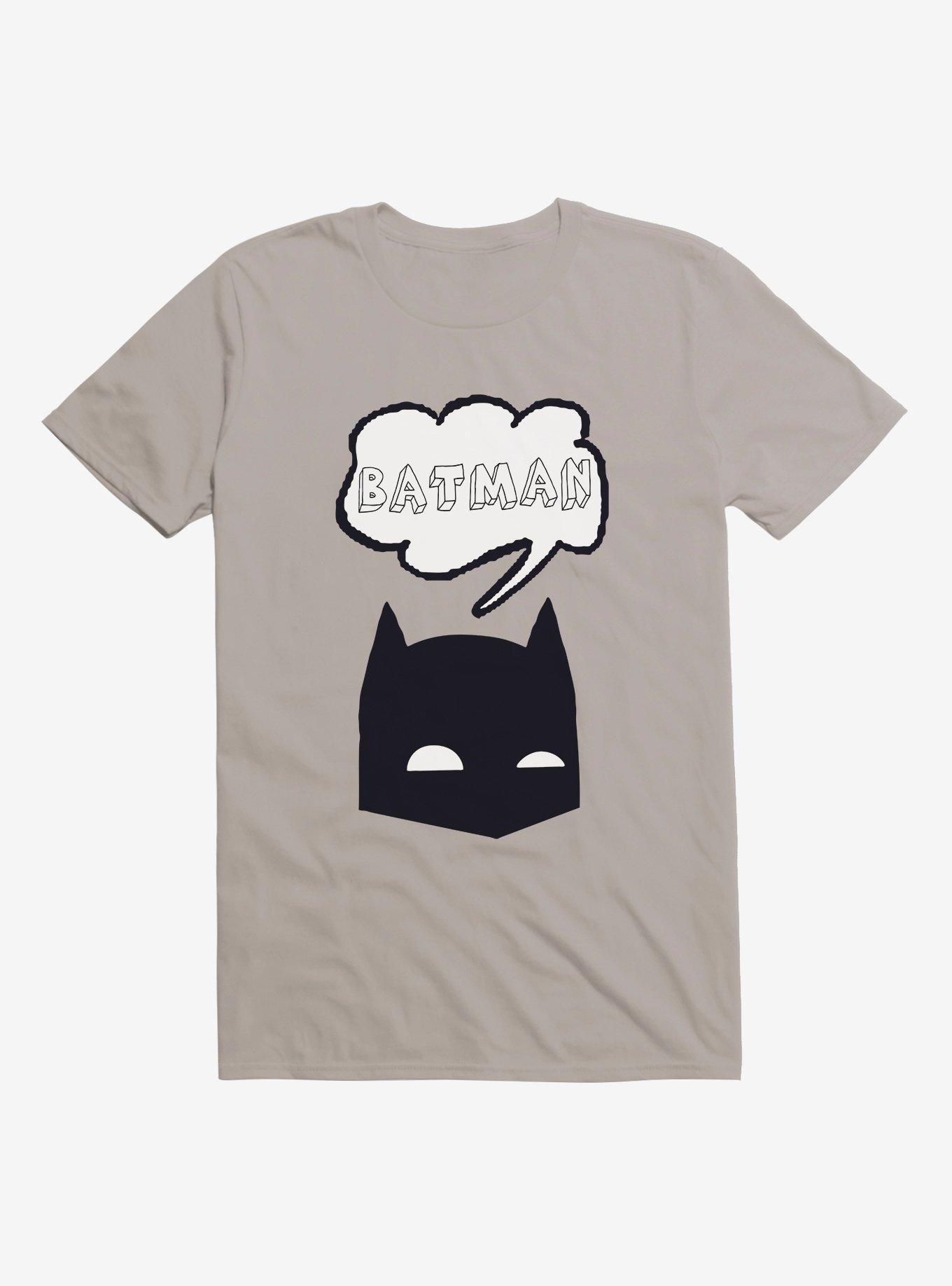 DC Comics Batman Thinking Cloud T-Shirt, LIGHT GREY, hi-res