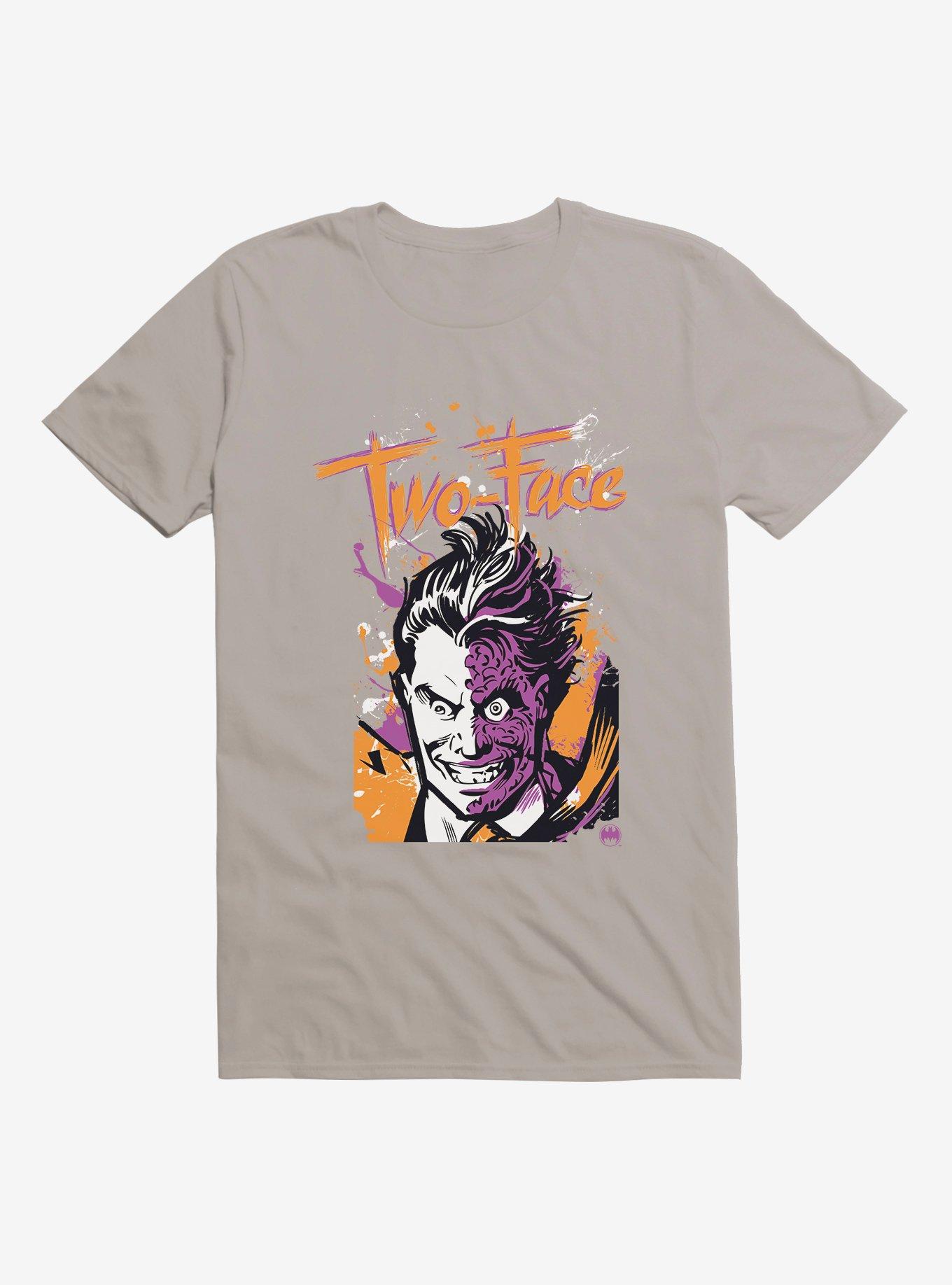 DC Comics Batman Villains Two Face T-Shirt, LIGHT GREY, hi-res