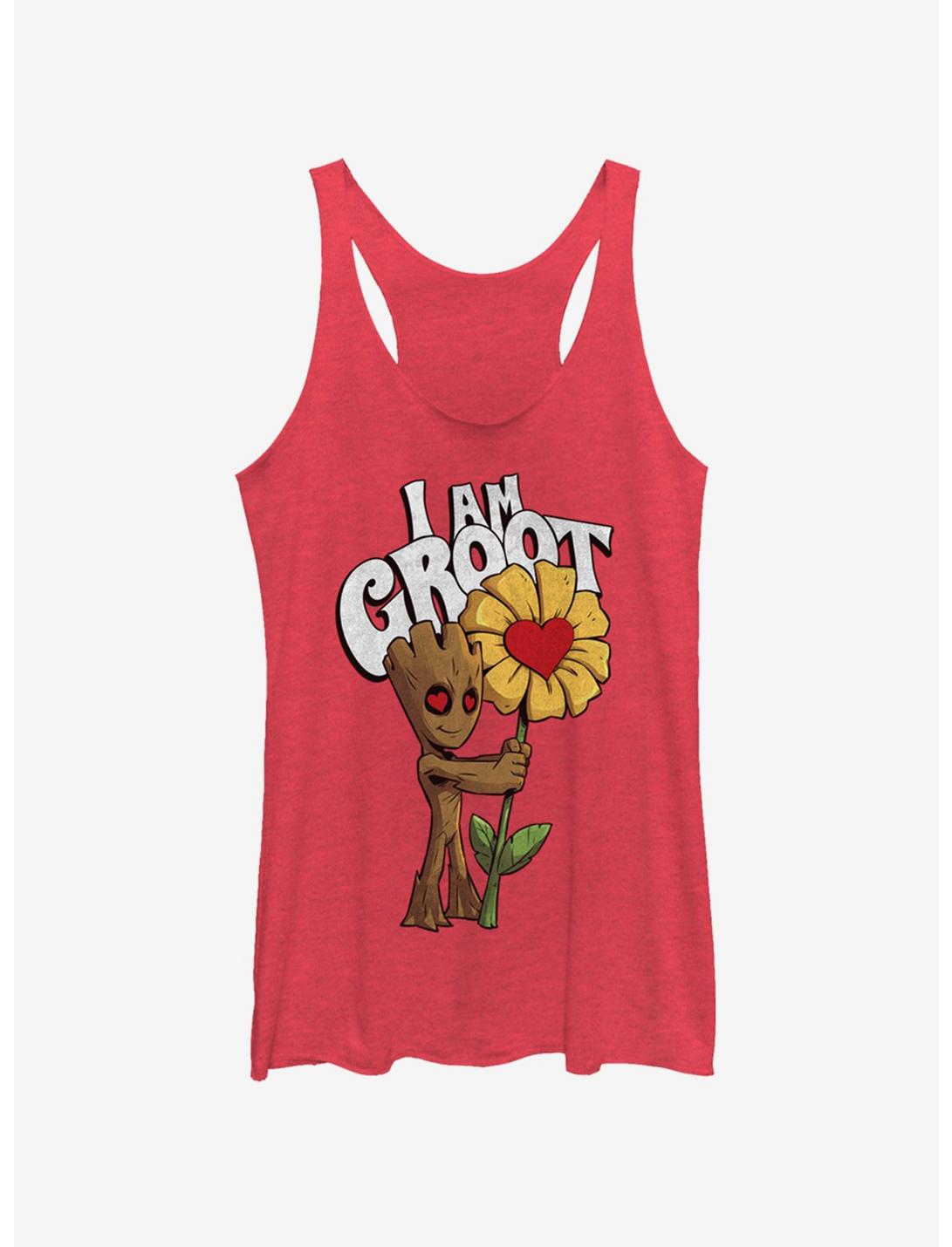 Marvel Guardians of the Galaxy Mine Groot Womens Tank Top, RED HTR, hi-res