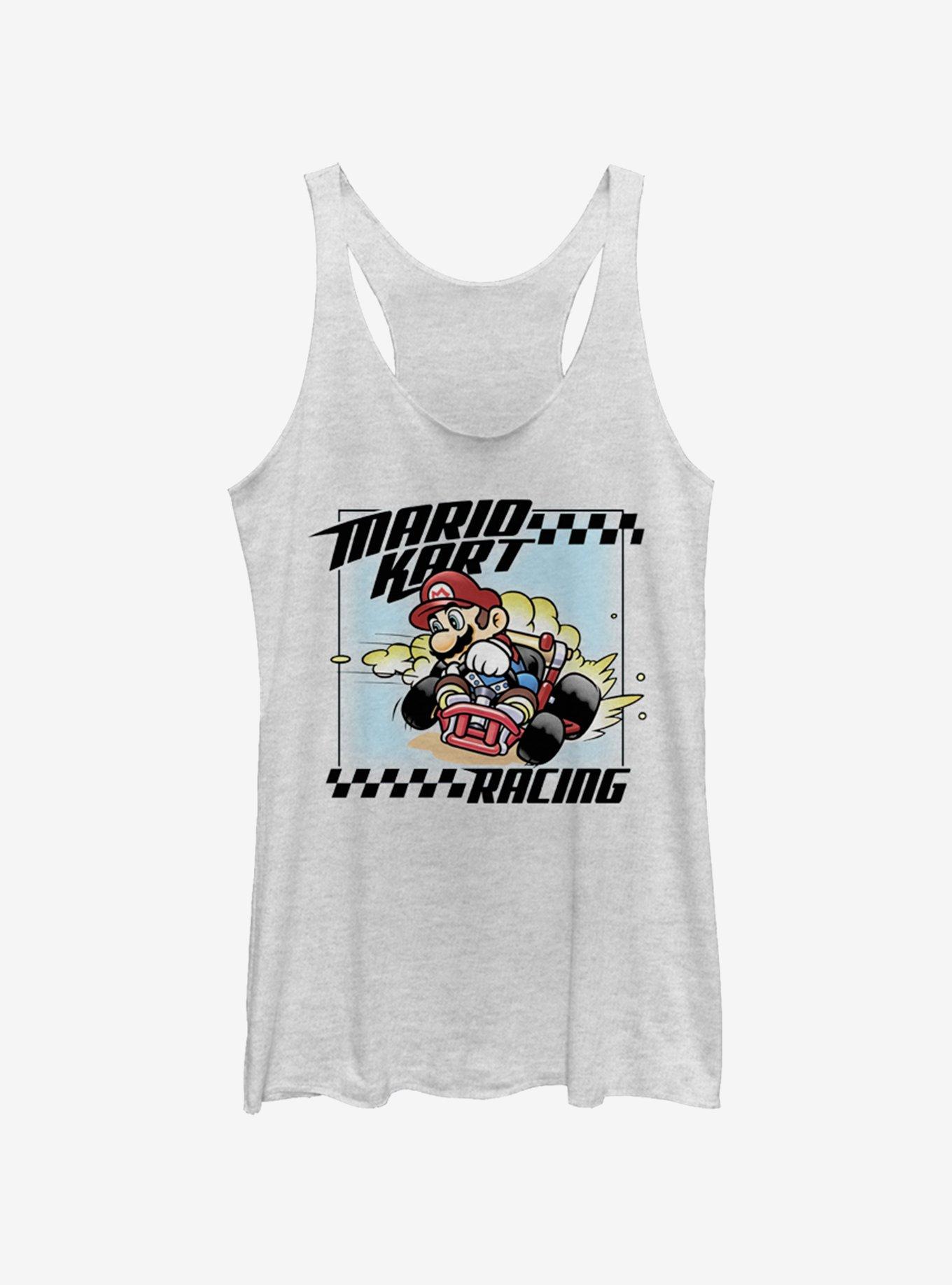 Nintendo Race Hard Womens Tank Top, WHITE HTR, hi-res