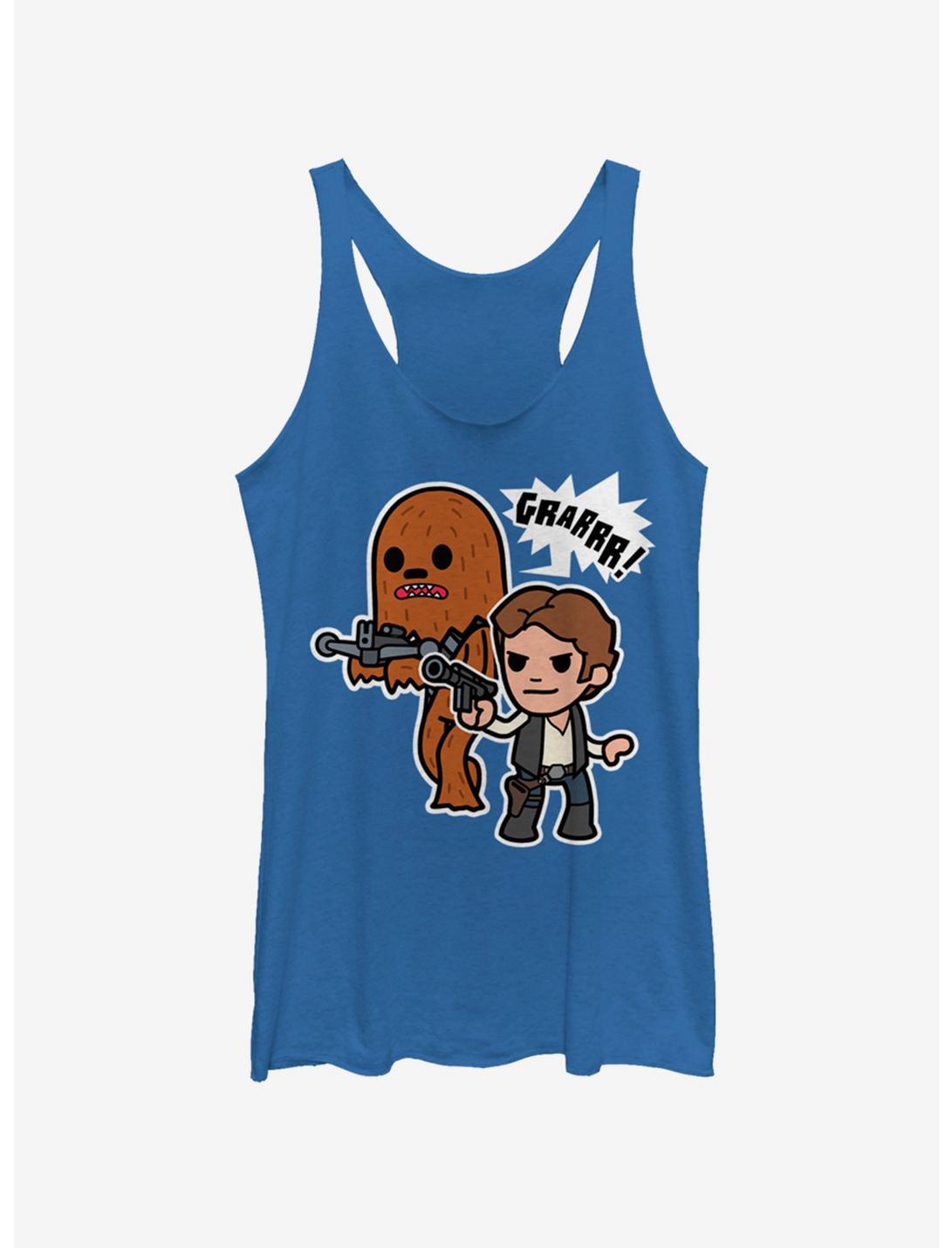 Star Wars Han Solo and Chewbacca Womens Tank Top, ROY HTR, hi-res