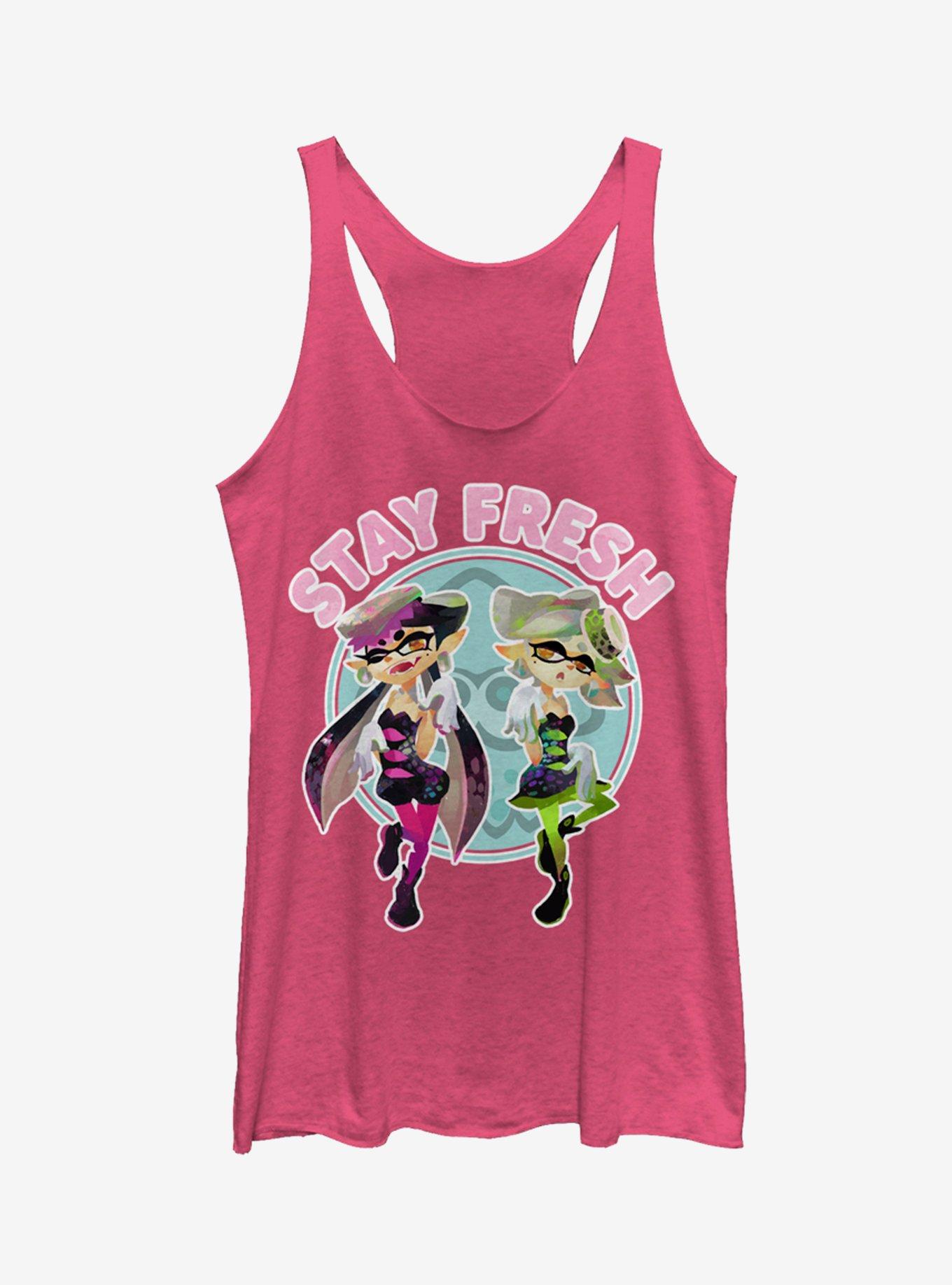 Nintendo Staaay Fresh Womens Tank Top, PINK HTR, hi-res