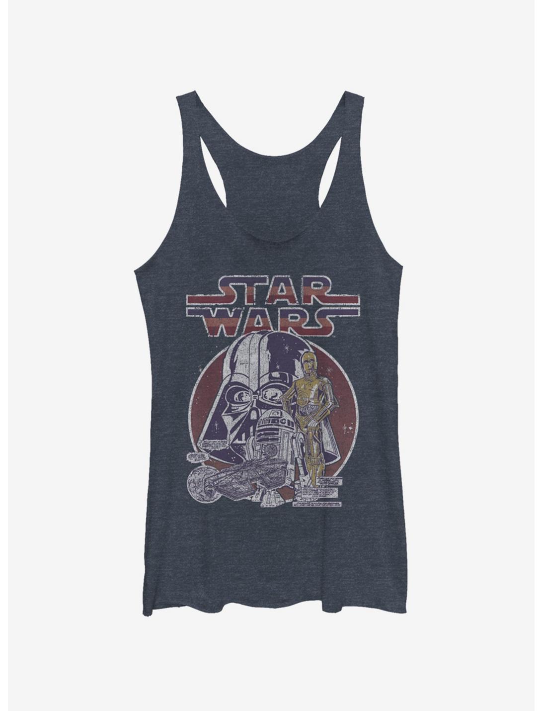 Star Wars SW Droid Power Womens Tank Top, NAVY HTR, hi-res