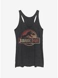 Jurassic Park Colored Logo Womens Tank Top, BLK HTR, hi-res
