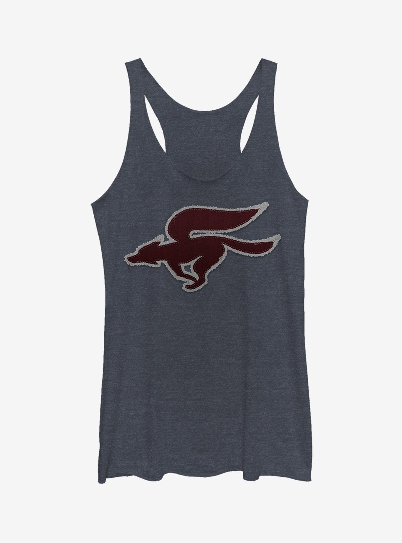 Nintendo Star Faux Fox Applique Womens Tank Top, NAVY HTR, hi-res