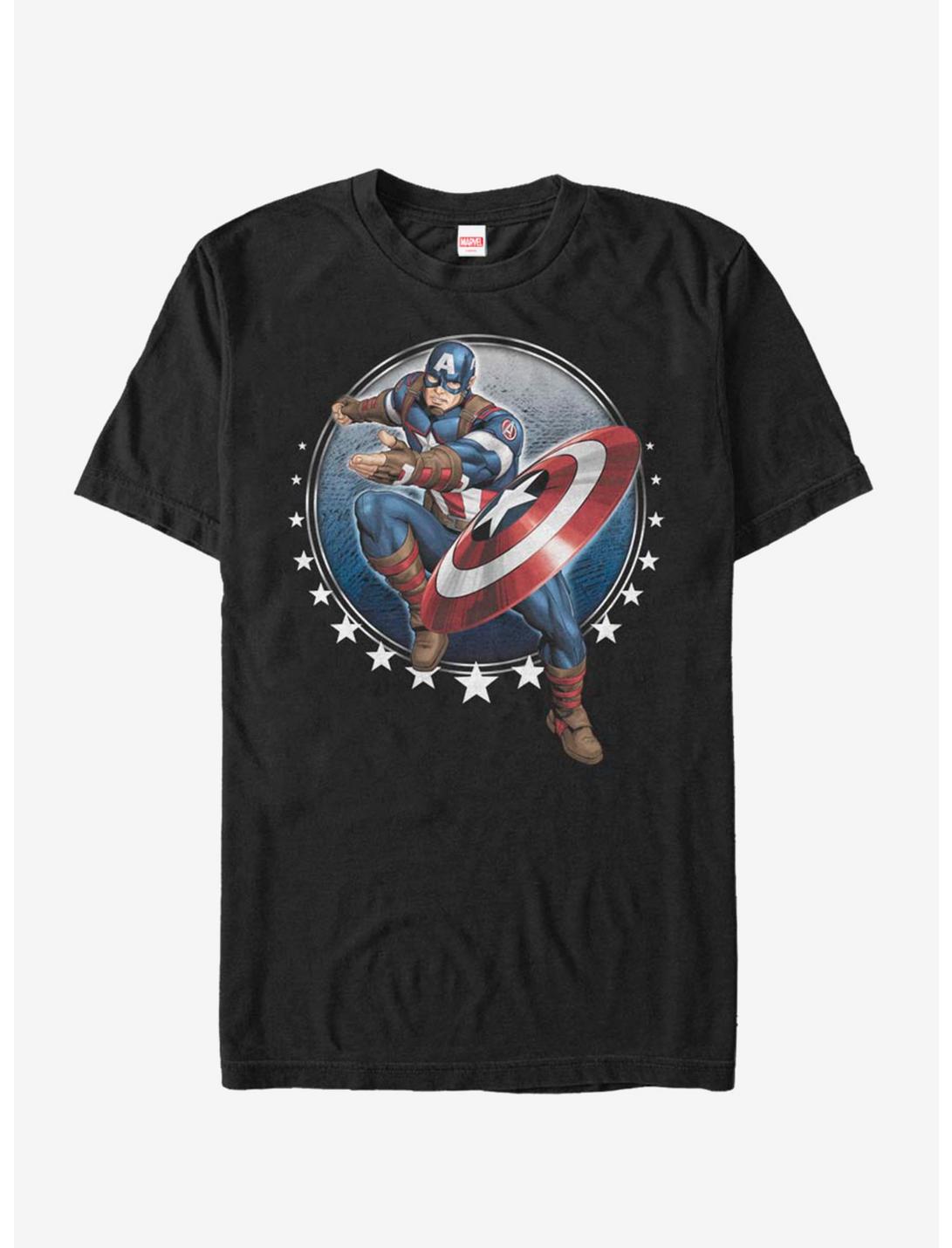 Marvel Captain Toss T-Shirt, BLACK, hi-res