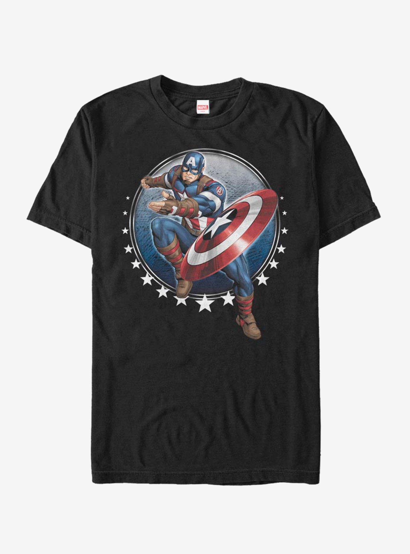 Marvel Captain Toss T-Shirt, BLACK, hi-res