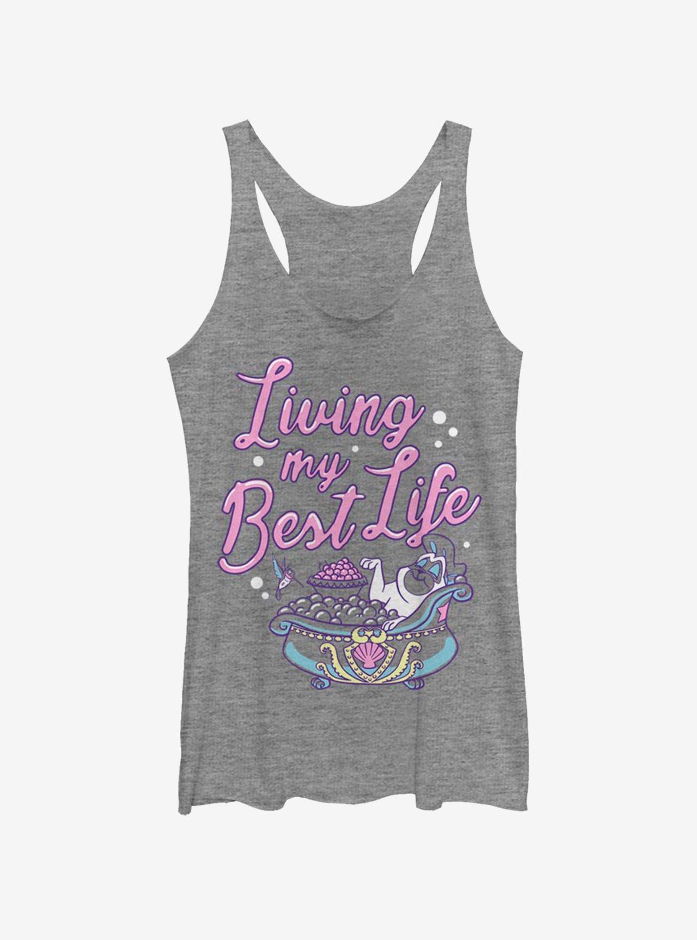 Disney Pocahontas Living My Best Life Womens Tank Top, GRAY HTR, hi-res