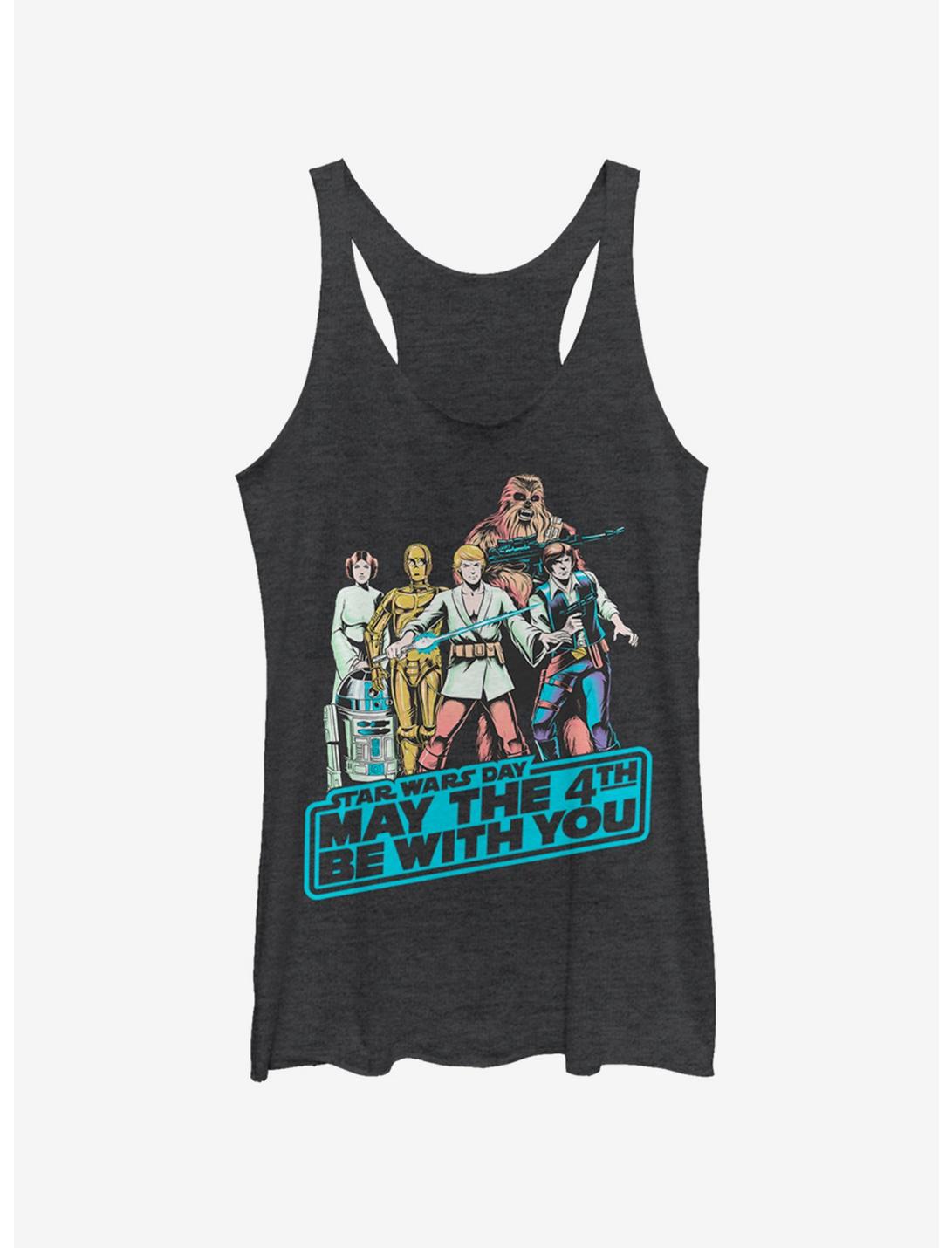 Star Wars May Fourth Group Womens Tank Top, BLK HTR, hi-res