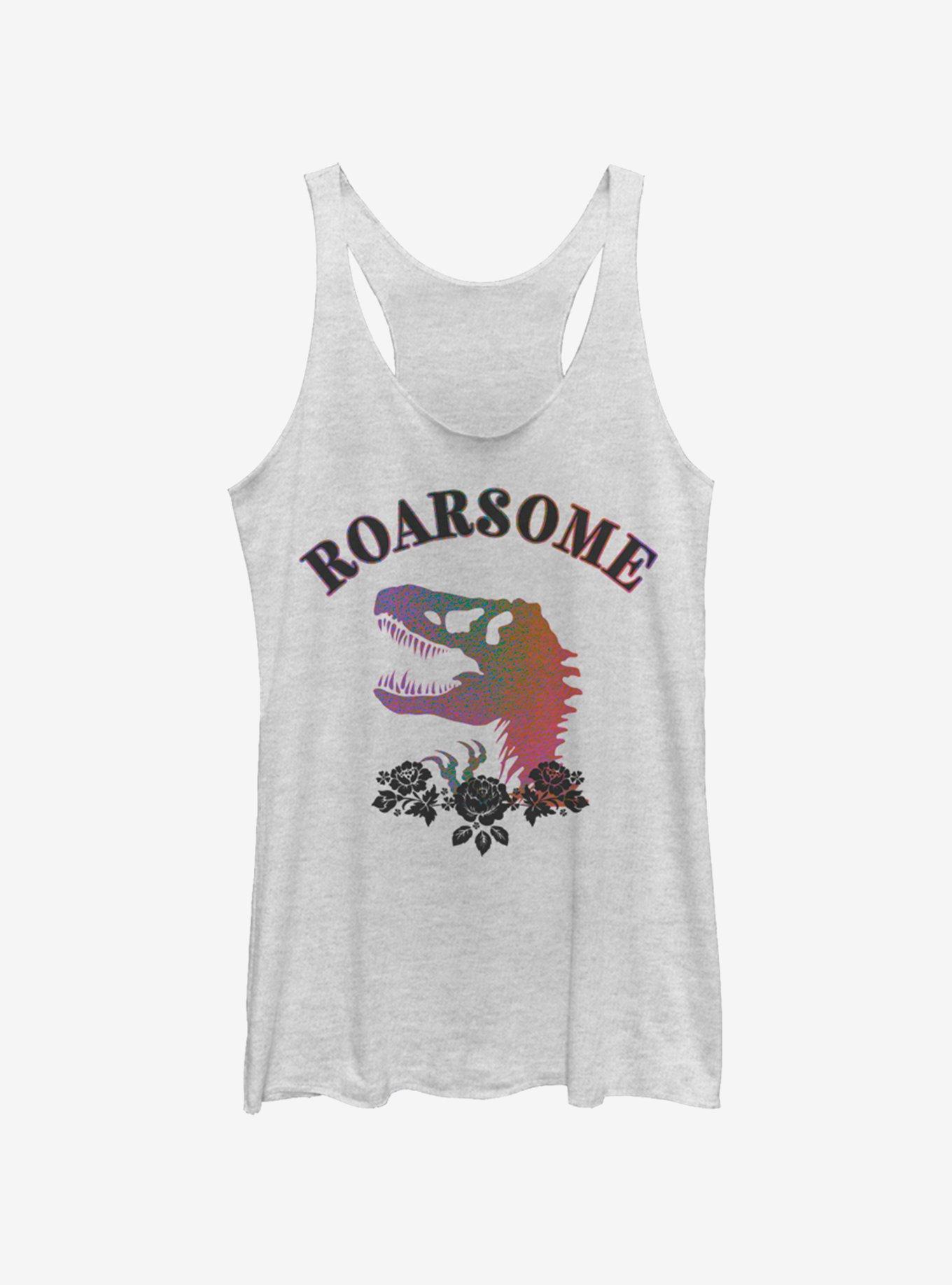 Jurassic Park Roarsome Womens Tank Top, WHITE HTR, hi-res