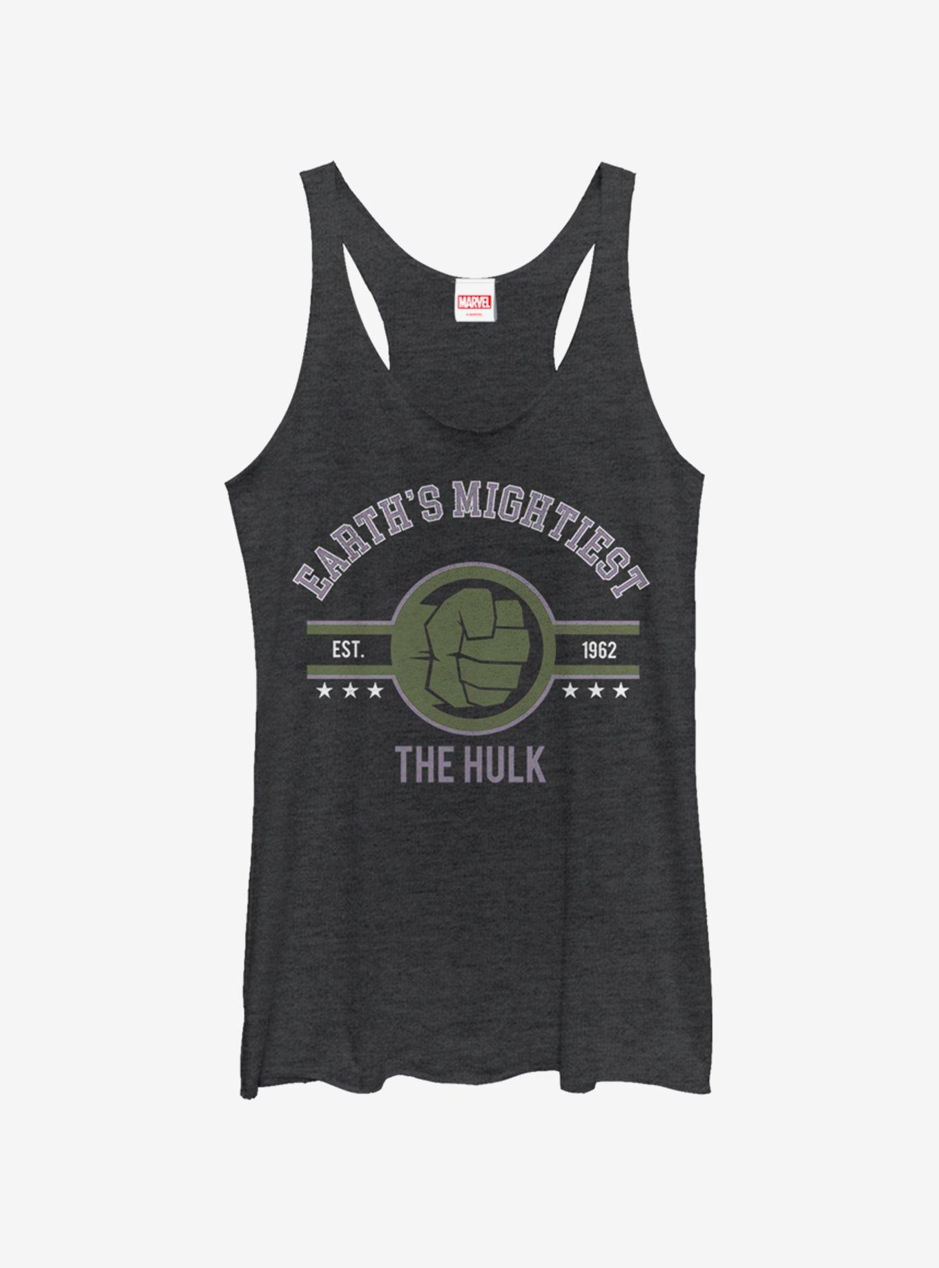 Marvel Hulk Mighty Hulk Womens Tank Top, BLK HTR, hi-res