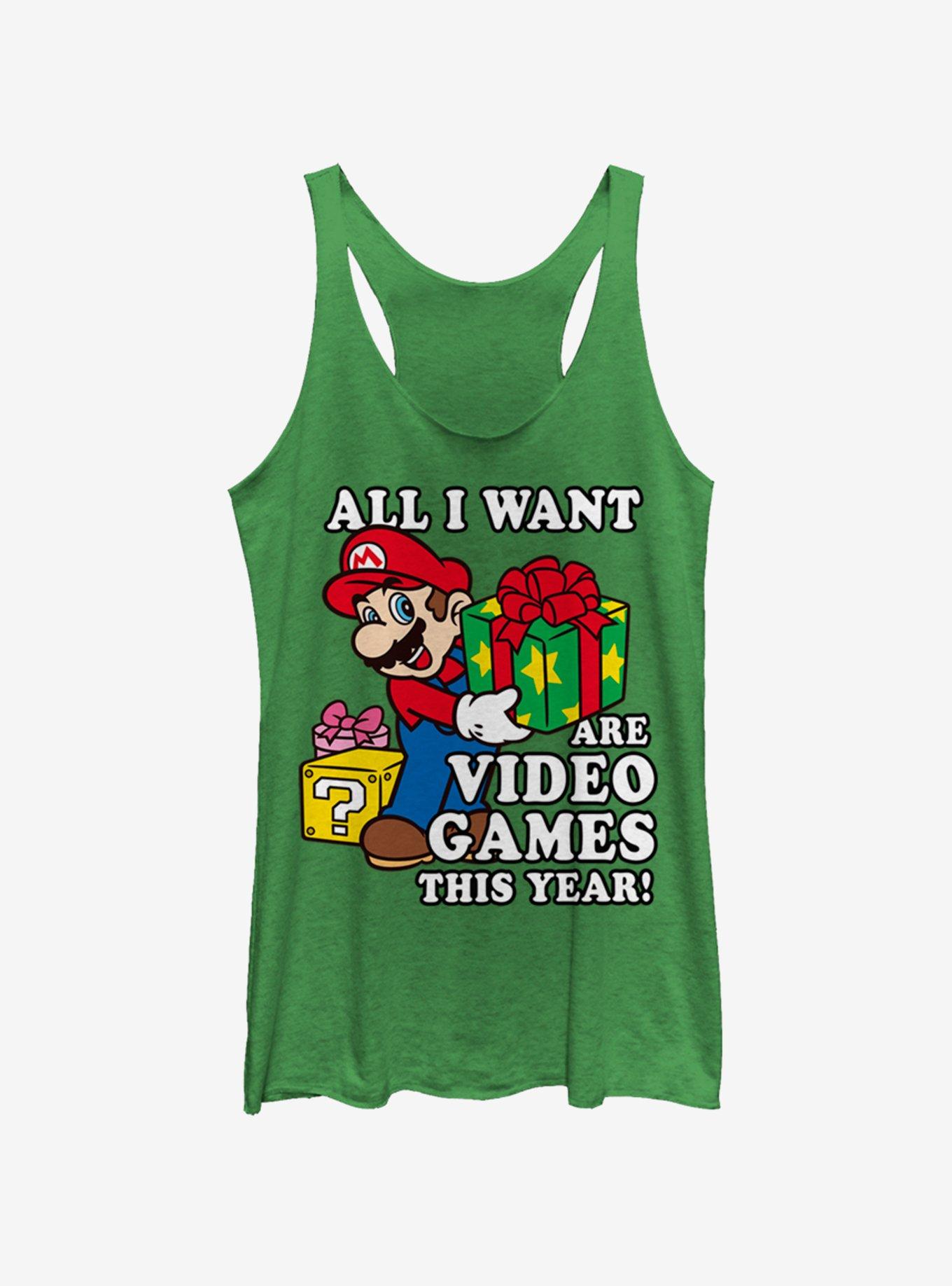 Nintendo Give Video Games Womens Tank Top, ENVY, hi-res view 1