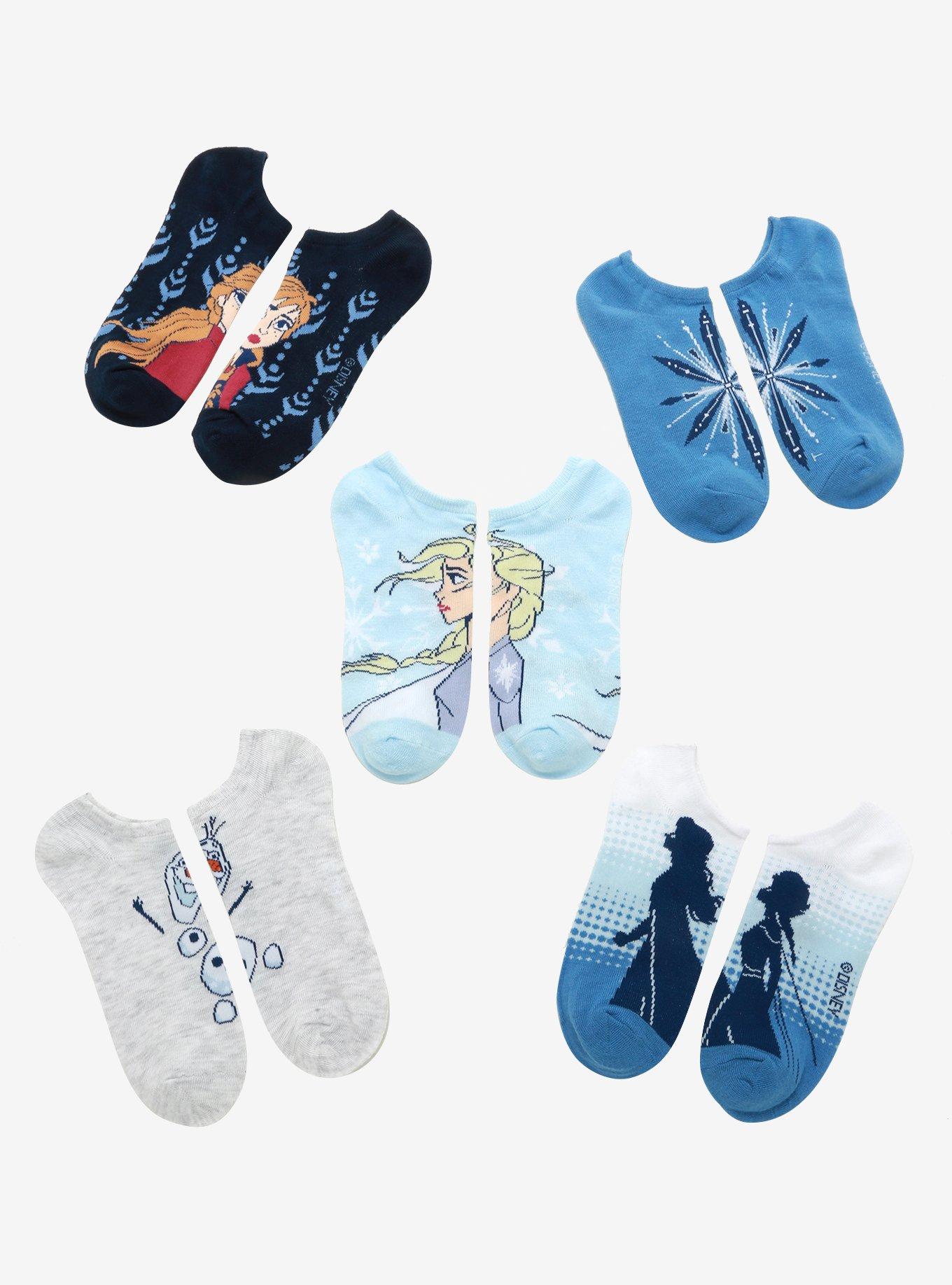 Disney Frozen 2 No-Show Socks 5 Pair, , hi-res