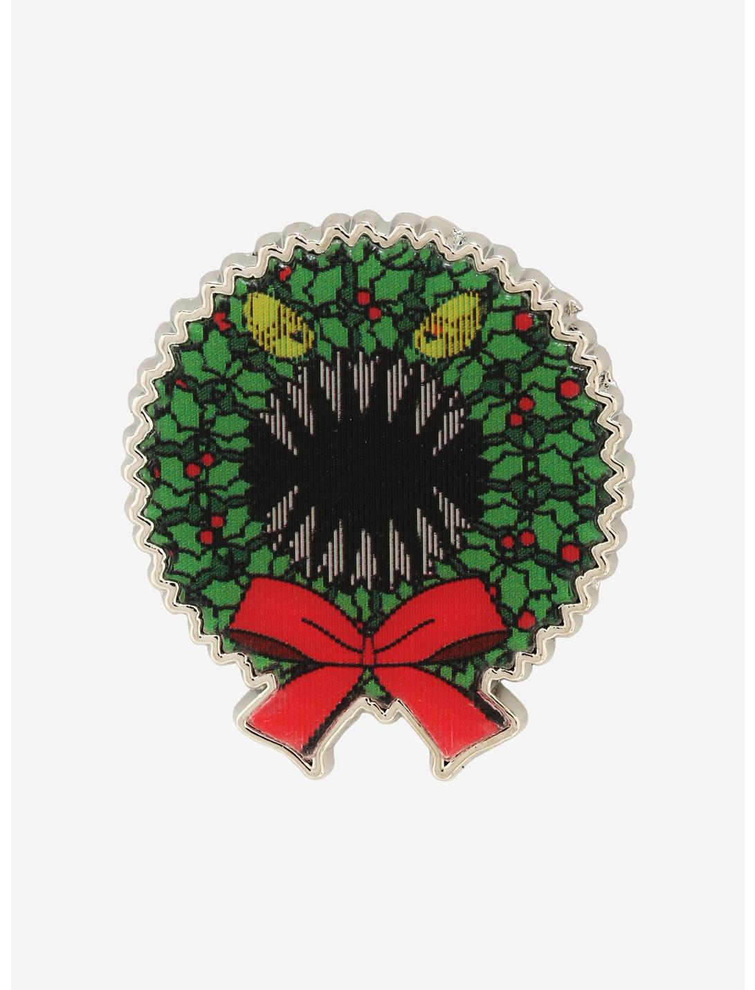 Disney The Nightmare Before Christmas Scary Wreath Lenticular Enamel Pin - BoxLunch Exclusive, , hi-res