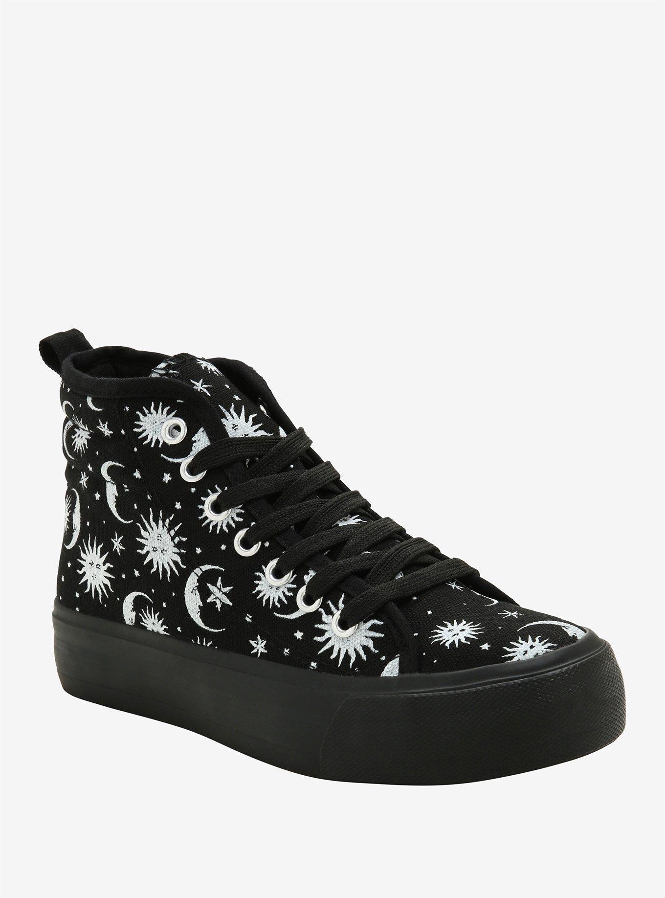 Celestial Sun & Moon Platform Hi-Top Sneakers | Hot Topic