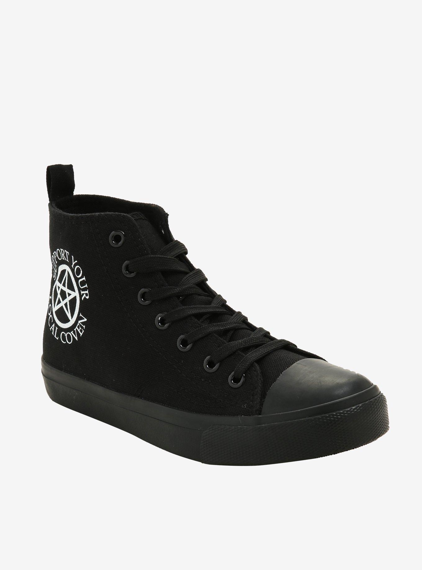 Support Your Local Coven Hi-Top Sneakers, WHITE, hi-res